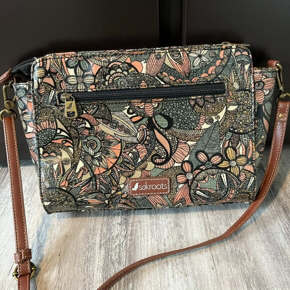 Sakroots Crossbody Small Purse Bag, Coated Canvas, Sienna Spirit Desert Print - Picture 3 of 12